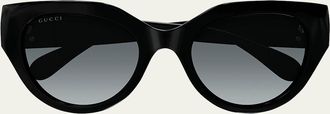 Gucci GG Emblem Acetate Cat-Eye Sunglasses