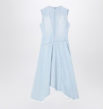 Acne Studios Womens Light Blue Denim Asymmetric Dress Cotton - Size EU 36 (Womens)