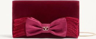 Valentino Garavani Mini Borsa A Tracolla VLogo Signature In Velluto Donna BORDEAUX UNI