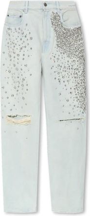 Golden Goose Jeans met Kristallen - Dames - Regular Fit Jeans - Blauw - W25 - Katoen - Jeans