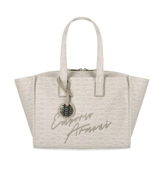 Emporio Armani Monogram Natural Medium Shopping Bag