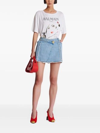 Balmain Beauty Print Borduurpatches T-shirt