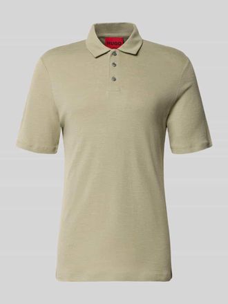 HUGO BOSS Slim Fit Poloshirt aus Lyocell-Leinen-Mix Modell DULINEN in Hellgruen, Gr&ouml;&szlig;e XXL