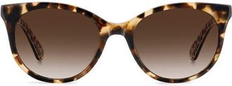 Kate Spade New York karlee 53mm gradient round sunglasses in Havana/brown at Nordstrom