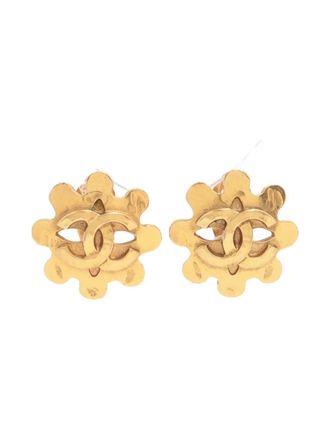 Chanel 1994 Interlocking CC clip-on earrings - women - Gold Plated - One Size