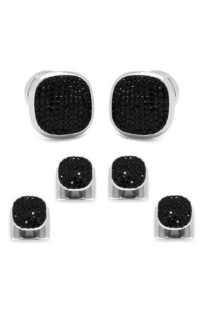 Cufflinks Inc. Black Pave Crystal Shirt Studs & Cuff Links at Nordstrom
