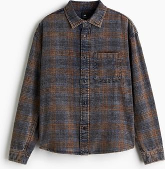 H&M Hemd in Relaxed Fit - Blue