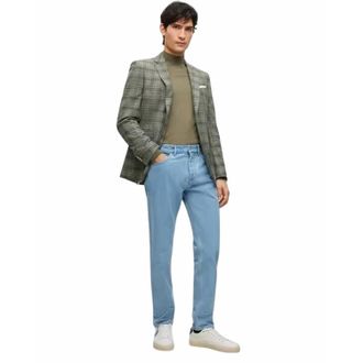 HUGO BOSS Herenjeans van denim met 5 zakken en een rechte pasvorm (Pastelblauw)