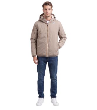 K-Way Beige Logo Hood Jacket