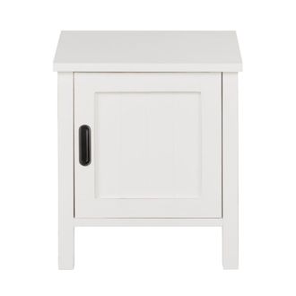 Maisons du monde Mesita de noche blanca de 1 puerta