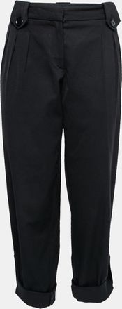 Moschino Black Crepe Cropped Trousers