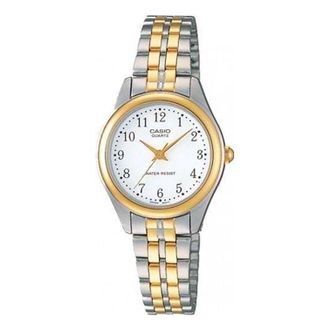 Casio Female DRESS Japan / South Korea Fashion SilverGold Analog LTP-1129G-7BRDF