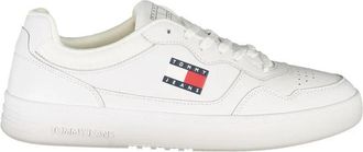Tommy Hilfiger Leren Sneaker - Heren - Sneakers - Wit - 41 EU - Leer - Schoenen