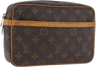 Louis Vuitton Pre-owned Clutches, female, Brown, Size: ONE SIZE Pre-owned Compiegne 23 Clutch Bag