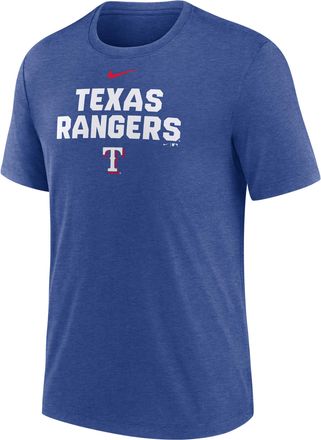 Nike Texas Rangers Stacked Nike Mens MLB T-Shirt in Blue | NJFDEX49TER-NKP