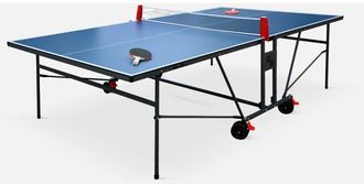 Sweeek Tavolo da ping pong per interni piegabile con 2 racchette e 3 palline, 274cm