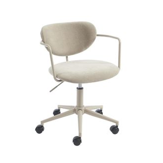 Pantone Silla de oficina de tela gris topo con ruedas