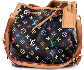 Louis Vuitton Petit Noe Handbag Monogram Multicolor bucket bag - Zwart