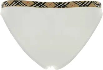 Burberry Stretch Nylon Bikini Bottom - White