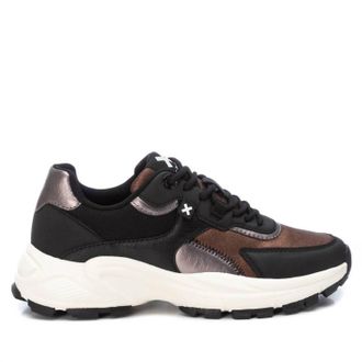 Xti Womens Lace Closure Sneakers In Lead