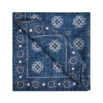 Brunello Cucinelli Accessoires, Heren, Blauw, ONE Size, Pochet