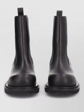 Rick Owens beatle ankle boots elastic panels tabs