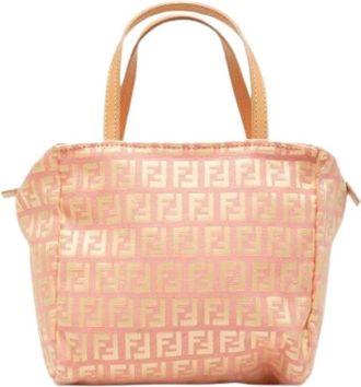 Fendi Pre-owned Mini Bags, female, Pink, Size: ONE SIZE Pre-owned Canvas Mini Bag