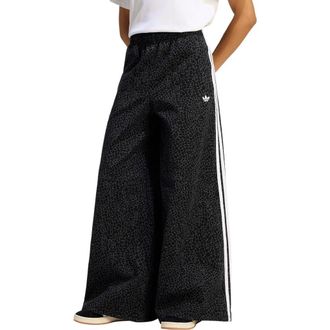 adidas Originals Firebird Cotton Twill Oversize Track Pants in Black/Grey Six at Nordstrom, Size Xx-Small