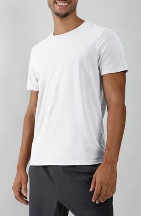 90 Degree by Reflex Stone Washed Stretch Pima Cotton T-Shirt in White at Nordstrom Rack, Size X-Large