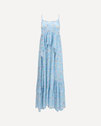 Fiorucci Poodle-print tiered long Dress Female 40