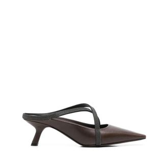 Brunello Cucinelli Puntige Sandalen - Dames - Muiltjes - Bruin - 40 EU - Schoenen