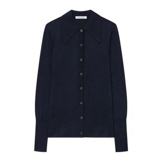 Mark Kenly Domino Tan Truien & Vesten, Dames, Blauw, M, Wol, Kassy Merino Cardigan
