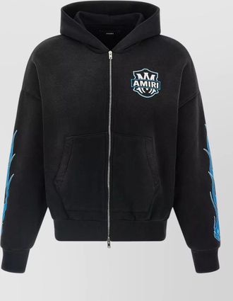 Amiri flames logo hoodie back and sleeve print