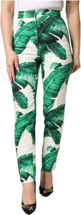 Dolce & Gabbana High Waist Pants - Dames - Slim Fit Broeken - Veelkleurig - 2XS - Katoen - Broeken
