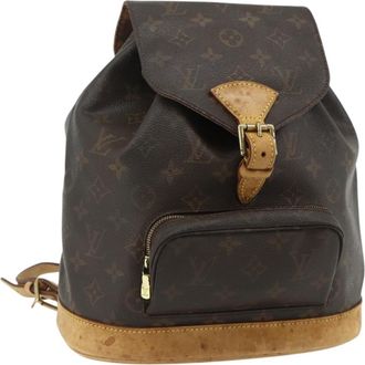 Louis Vuitton Vintage Montsouris Backpack Monogram Canvas Brown Canvas Backpack Bag (Pre-Owned)