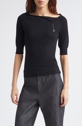 Paloma Wool Cain Crystal Tassel Cotton Sweater in Black at Nordstrom, Size Medium