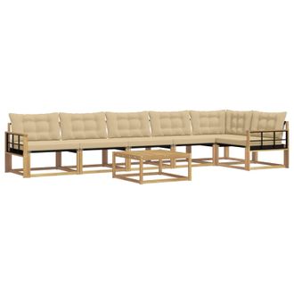 vidaXL Conjunto De Sof&aacute;s De Exterior 7 Pcs Y Beige 79 X 79 X 37 Cm Vidaxl