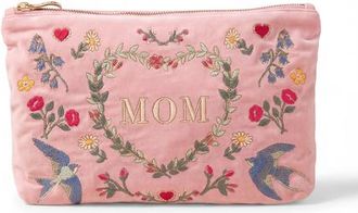 Elizabeth Scarlett Earth Goddess Mom Velvet Everday Pouch in Rose at Nordstrom