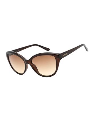 Calvin Klein Womens Calvin Klein Sunglasses Ck19536S 210 Brown Sunglasses - Size: ONE size
