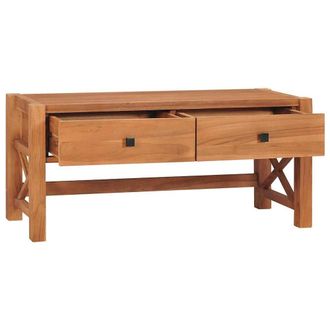 Berkfield Home TV Cabinet 100x40x45 cm Teak Wood in Brown | Size: 100 x 40 x 45 cm