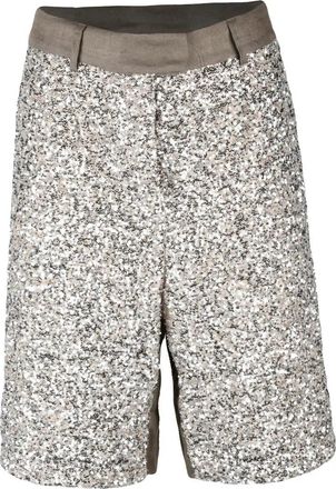 Souvenir Brown Silver Linen Shorts