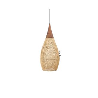 OEM L&aacute;mpara Colgante De Rat&aacute;n, Fuente De Luz Led, Colgante Con Cable, Pantalla Beige