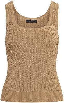 Ralph Lauren METALLIC CABLE-KNIT SLEEVELESS SWEATER