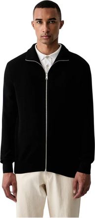 Marc O'Polo Cardigan con zip e collo a listino - - Knitwear - Uomo - Nero - S