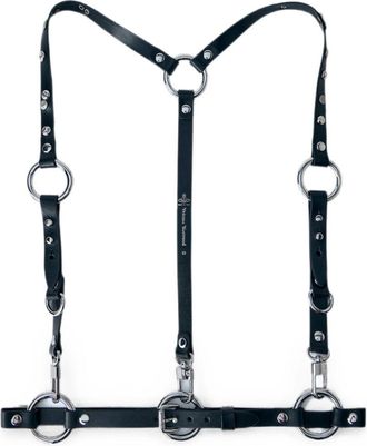 Vivienne Westwood Black Harness-Inspired Leather Belt