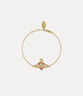 Vivienne Westwood New Diamante Heart Bracelet Gold-light-gold-quartz-crystal-transparent-rose Gold-light-gold-quartz-crystal-transparent-rose Women