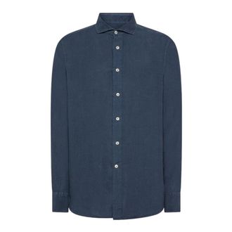 Seventy Casual Shirts, male, Blue, Size: 2XL Blue Linen Shirt