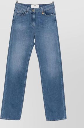 Elisabetta Franchi denim wide-leg trousers