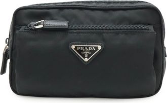 Prada Black Nero Nylon Pouch Sling Bag (Pre-Owned)