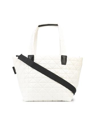 VeeCollective quilted geometric tote bag - women - Recycled Nylon - OS - White